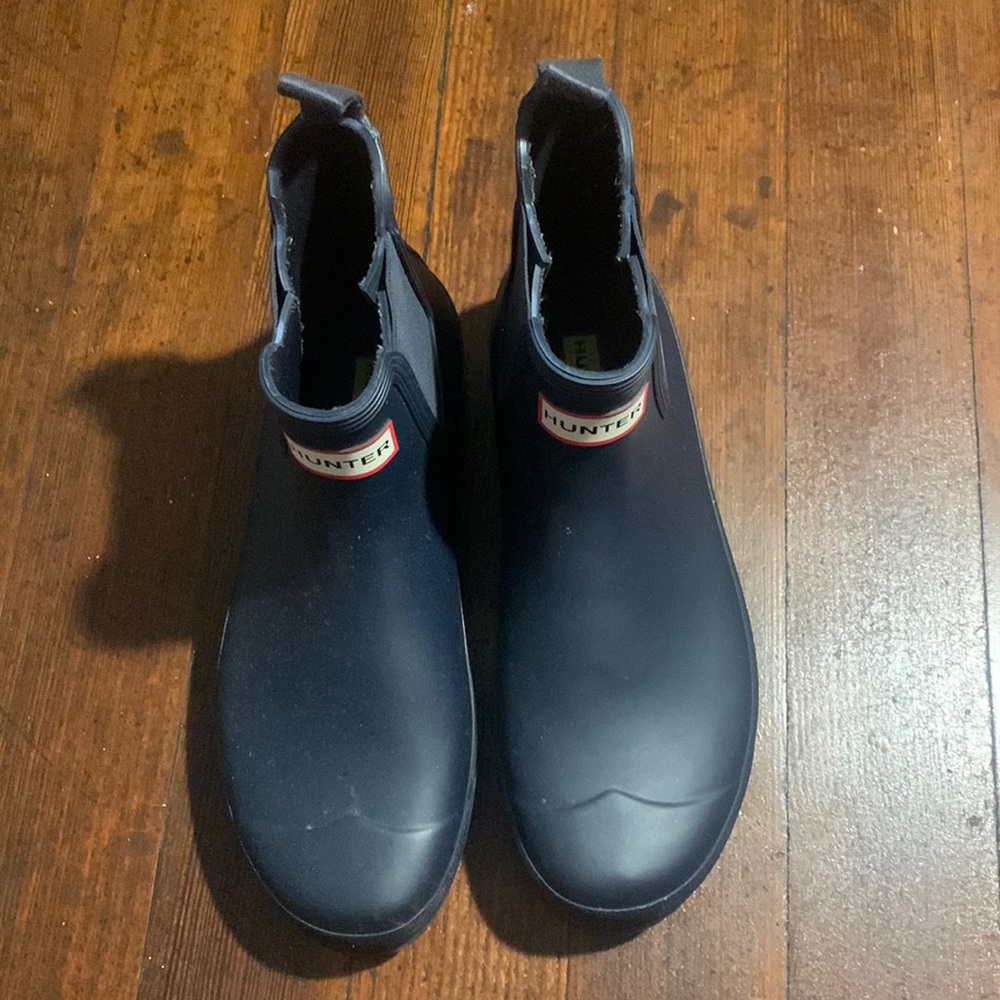 Navy Hunter Ankle Booties Size 10